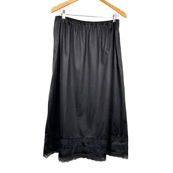 Vintage Black Lace Slip Skirt, 90s, Whimsigoth - Picture 1 of 9